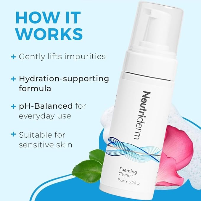 NEUTRIDERM Foaming Face Wash with Niacinamide & Vitamin C, 5 Fl Oz
