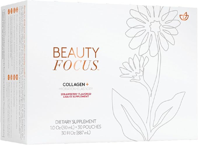 Nu Skin Beauty Focus Collagen + | 30 Pouches | Strawberry Flavored