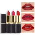 evpct 3Pcs Dark Bright Ruby Berry Red Matte Lipstick Set for Older Women