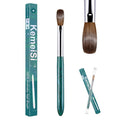 KEMEISI Acrylic Nail Brush Size #18, 100% Pure Kolinsky Nail Art Brushes for Acrylic Application, Sturdy Starry Handle Oval Shaped Nail Design Tools for Professional Manicure DIY, Green