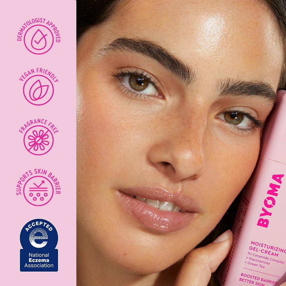 BYOMA Moisturizer - Moisturizing Gel Cream for Daily Use, Lightweight