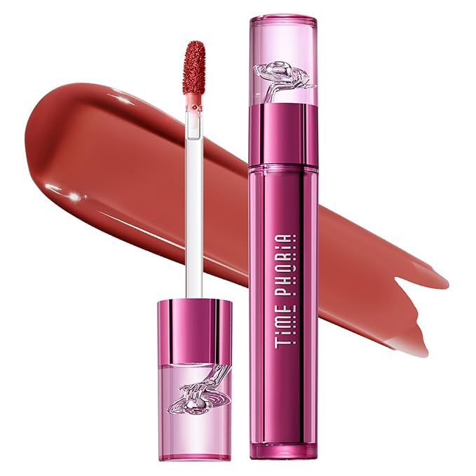 TIMEPHORIA Altera Blurring Tint Lip Stain 014 Diva, Burnt Orange Glossy to Soft Matte Finish, Blur Lip Lines, Weightless No-Sticky Airy Velvet Texture, Vibrant Hydrating Long-Lasting Lip Makeup