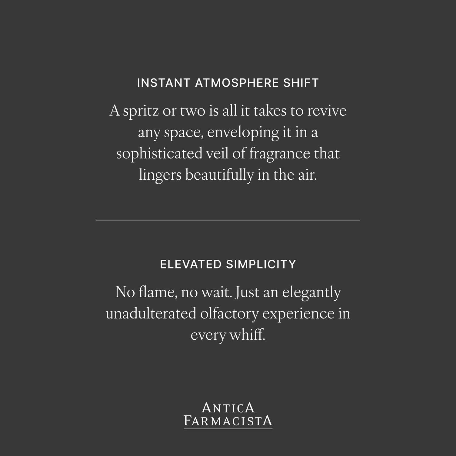 Antica Farmacista Room Spray - Elegant House Spray - Long-Lasting, Room Fragrance - Luxury Gift for Housewarming - Hana Lei, 3.4 fl oz