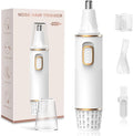 XOOMRSCP Nose Hair Trimmers for Women Men，Rechargeable Hair Trimmer 2 in 1 Painless Multifunctional Ear and Nose Hair Trimmer with IPX7 Waterproof Dual Edge Blades (White)