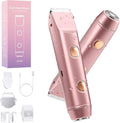 Bikini Trimmer for Women: Electric Razors & Shaver [IPX7 Waterproof] with Dual Heads for Body Pubic Hair