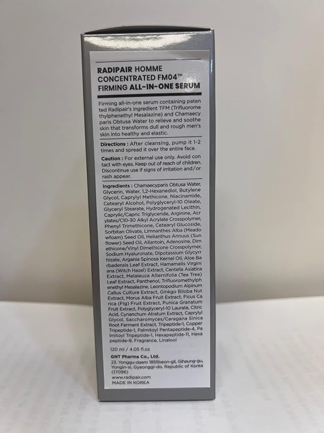RADIPAIR HOMME – Korean All-in-One Serum for Men | Hydrates, Soothes & Repairs | 4.05 fl oz with Patented TFM