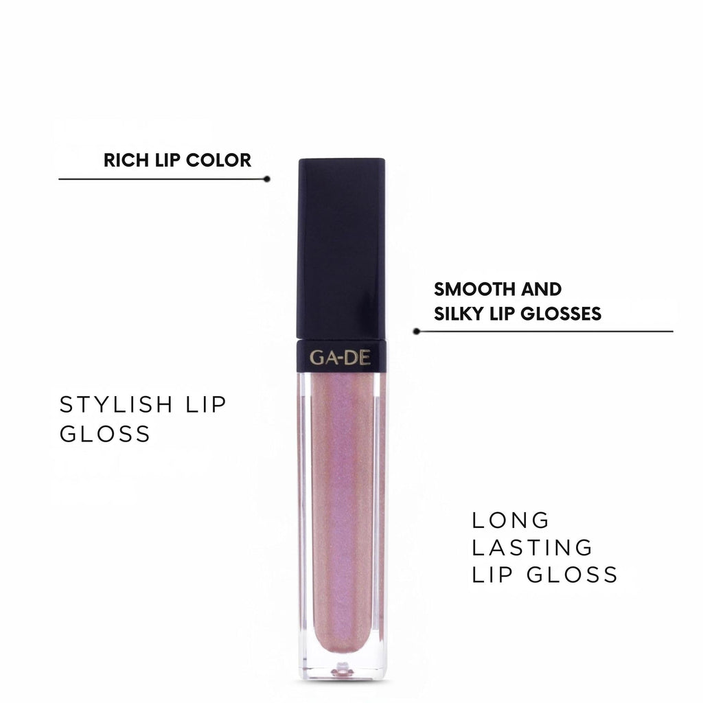GA-DE Crystal Lights Lip Gloss, 805 - Enriched with Light-Reflecting Crystal Pearls - Smooth Silky, Rich Color - Moisturizes and Adds Shine - 0.2 oz