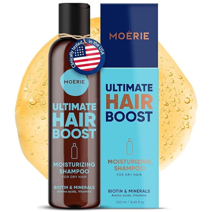 Moerie Hair Growth Shampoo for Men and Women, Hair Loss Solution with Biotin and Rosemary, Moisturizing Shampoo for Thinning Hair – Ultimate Boost for All Hair Types, Triple Set
