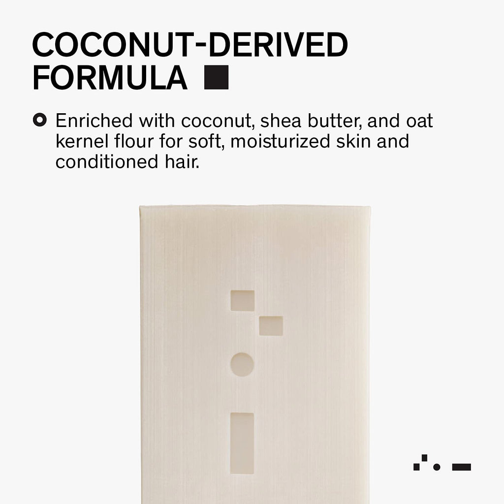 Bravo Sierra Body & Hair All-In-One Soap Bar - Tonka Bean & Lemon, 7 oz - Coconut, Shea Butter and Oat Flour for Soft Skin and Healthy Hair