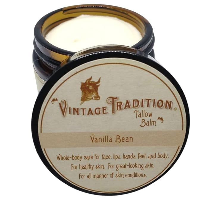 Vintage Tradition Mild Vanilla Grass-Fed Tallow Balm | All-Purpose 2 oz