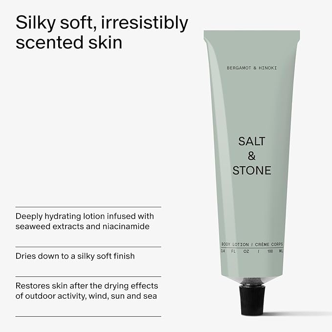 Salt & Stone Body Lotion Women & Men, Vegan, Bergamot & Hinoki 3.4 fl oz