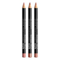 NYX PROFESSIONAL MAKEUP Slim Lip Liner Set, Long-Lasting Creamy Lip Liner Pack Of 3 (Peakaboo Neutral, Nude Pink, Ever)