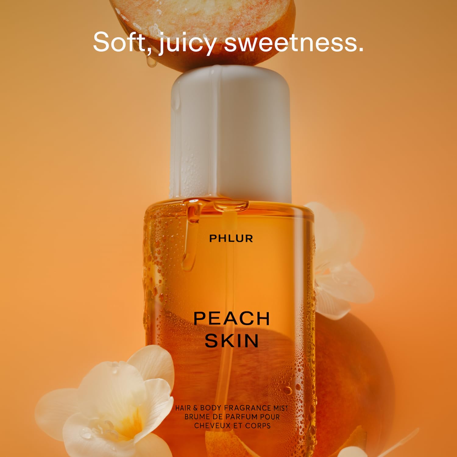 PHLUR Peach Skin Body Mist, 8 Fl Oz - Hair and Body Perfume for Women