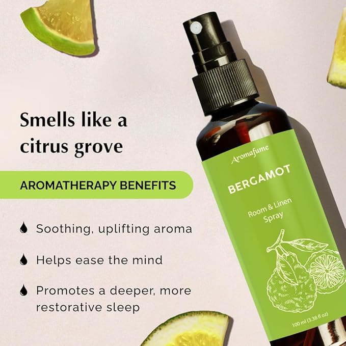 Bergamot Air Freshener Spray for Room, Linen & Pillow 100ml by Aromafume