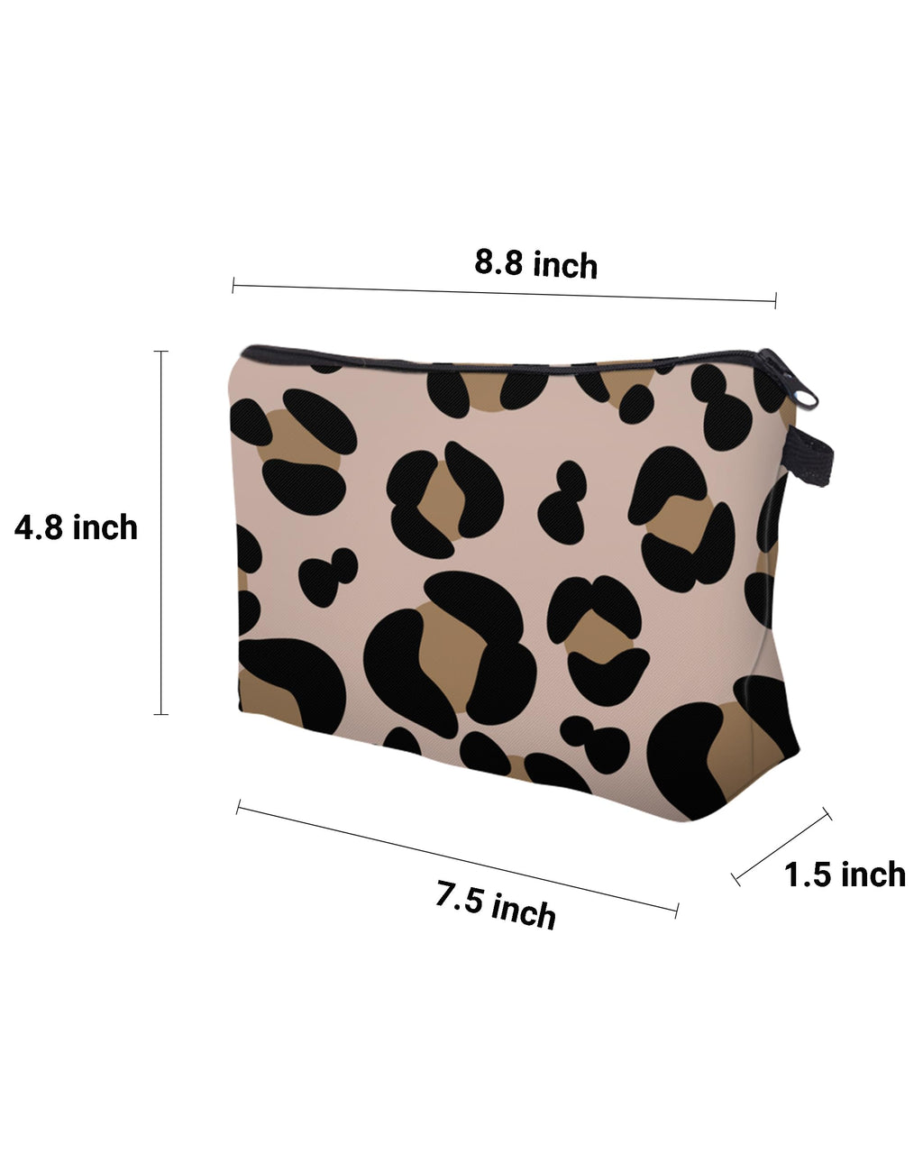Aiphamy Cute Travel Makeup Bag Cosmetic Bag Small Pouch Gift for Women (Big Leopard)