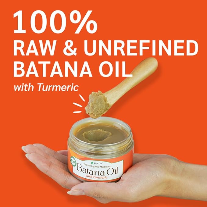 Well's Oil Batana Oil with Turmeric Extract | Made with Batana Oil | Plant-Derived Ingredients | Nourishes & Conditions Hair (4.23 oz / 119 g)