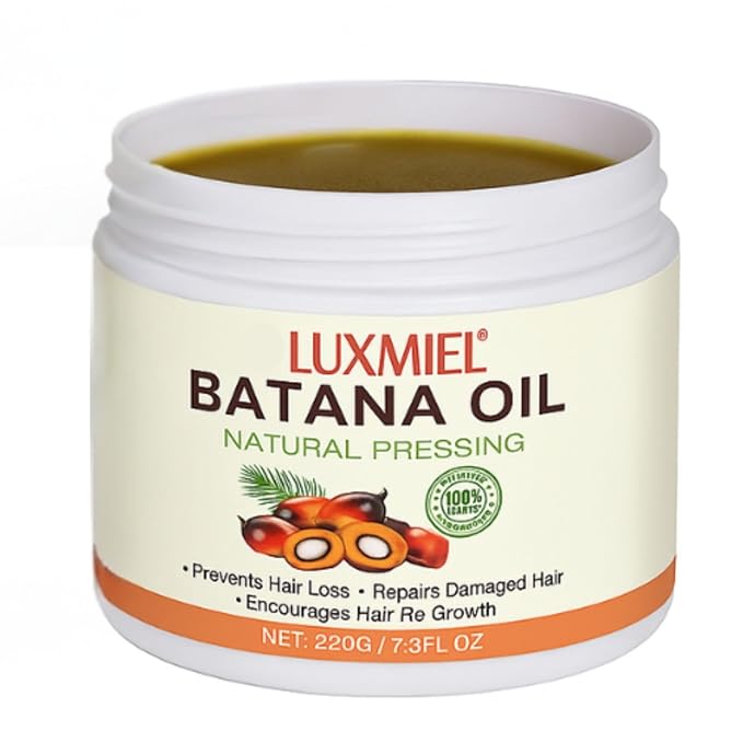 LUXMIEL Batana Oil for Hair Growth – 100% Pure Raw Unrefined Organic Batana Oil from Honduras – Cold Pressed Natural Hair Mask for Scalp Health, Thick & Strong Hair for Men & Women – 7.8 oz