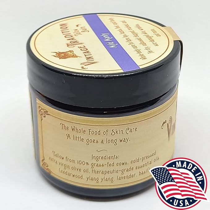 Vintage Tradition Men's Grass-Fed Tallow Balm | All-Purpose Salve 2 oz