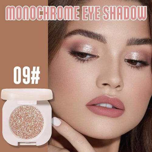 2-Pack Glitter Shimmer Eyeshadow Palette Makeup — Light Brown & Pearl White Metallic Holographic Multichrome, Ideal for for Mature Skin and All Occasions — Long-Lasting Sparkle & Smooth Blend