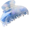 Prettyou Handmade Celluloid Acetate French Design Barrettes Tortoise Shell Claws Hair Claw Luxury Fashion Accessories Hair Clip for Women (aespa blue)