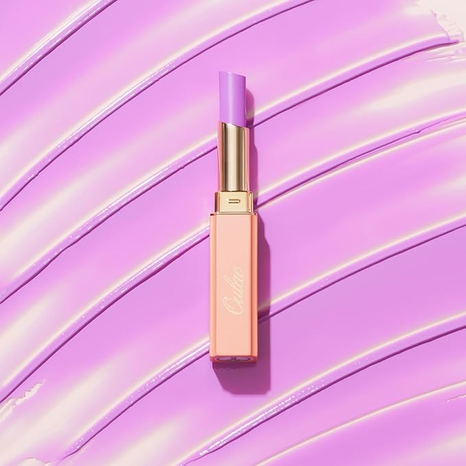 Oulac Pinky Purple Lipstick - Moisturizing Lip Stick Lavender Glossy Tinted Lip Balm, Sheer Shine Juicy Lip Gloss, Hydrating Formula for Dry Lip Care, Vegan Lipsticks Lilac G10