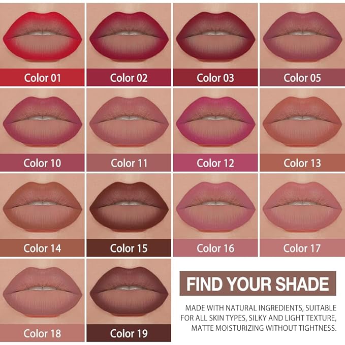 Kaely Mauve Red Gradient Matte Lipstick Lip Liner Pencil for Women, 2in1 Flawless Contour Gradual Ombre Effect Lip Pencil Makeup Waterproof, labiales mate 24 horas originales, 10