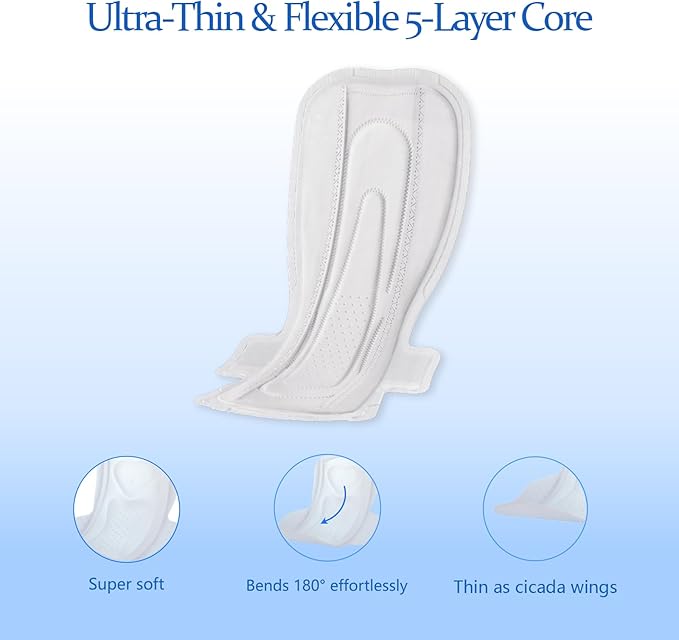 MODAL Extra Heavy XL Overnight Pads,Real Mulberry Silk,16.5 Inch, 8 ct
