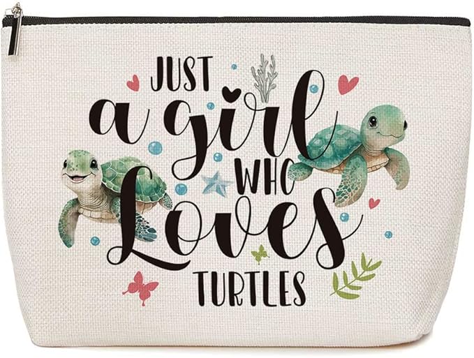 Turtle Makeup Bag Funny Animal Cosmetic Bag Turtle Gifts for Girls