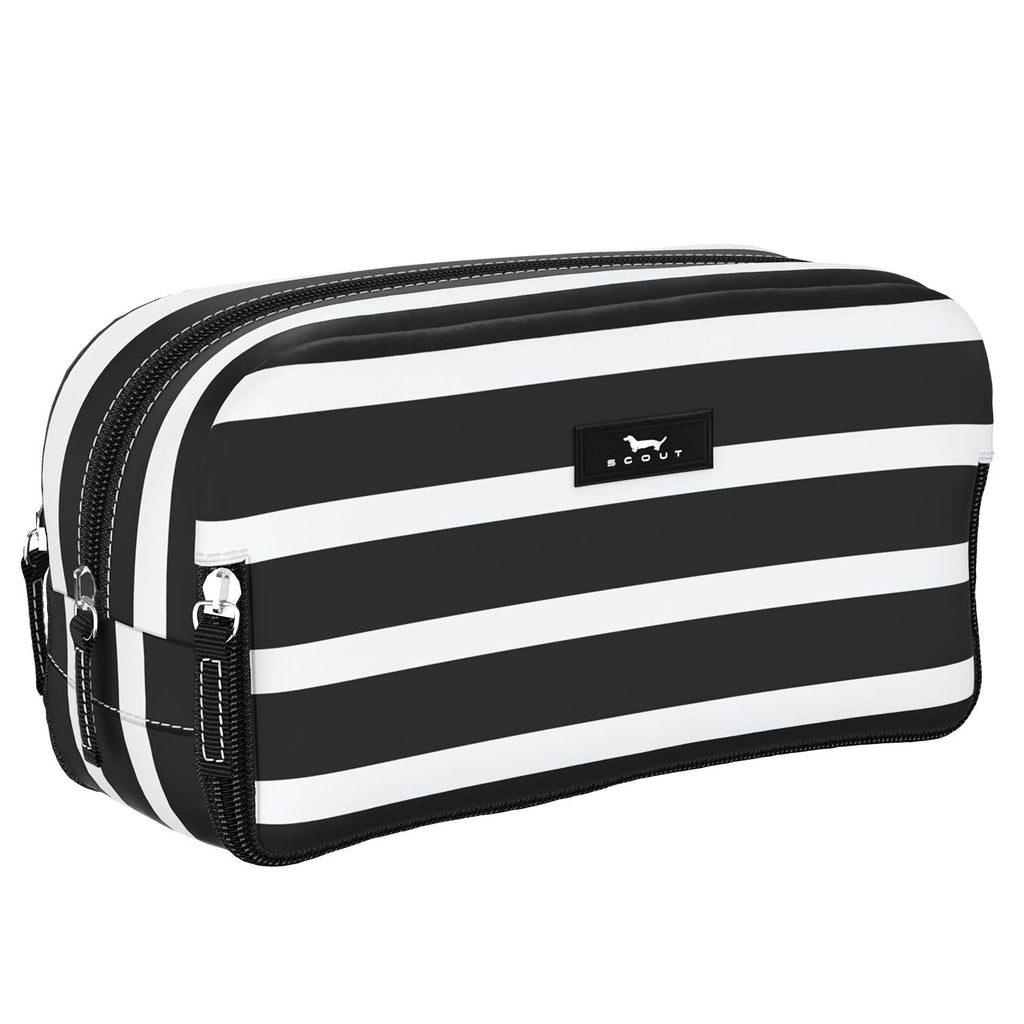SCOUT 3-Way Cosmetic Bag - 3 Zipper Compartments - Fleetwood Black