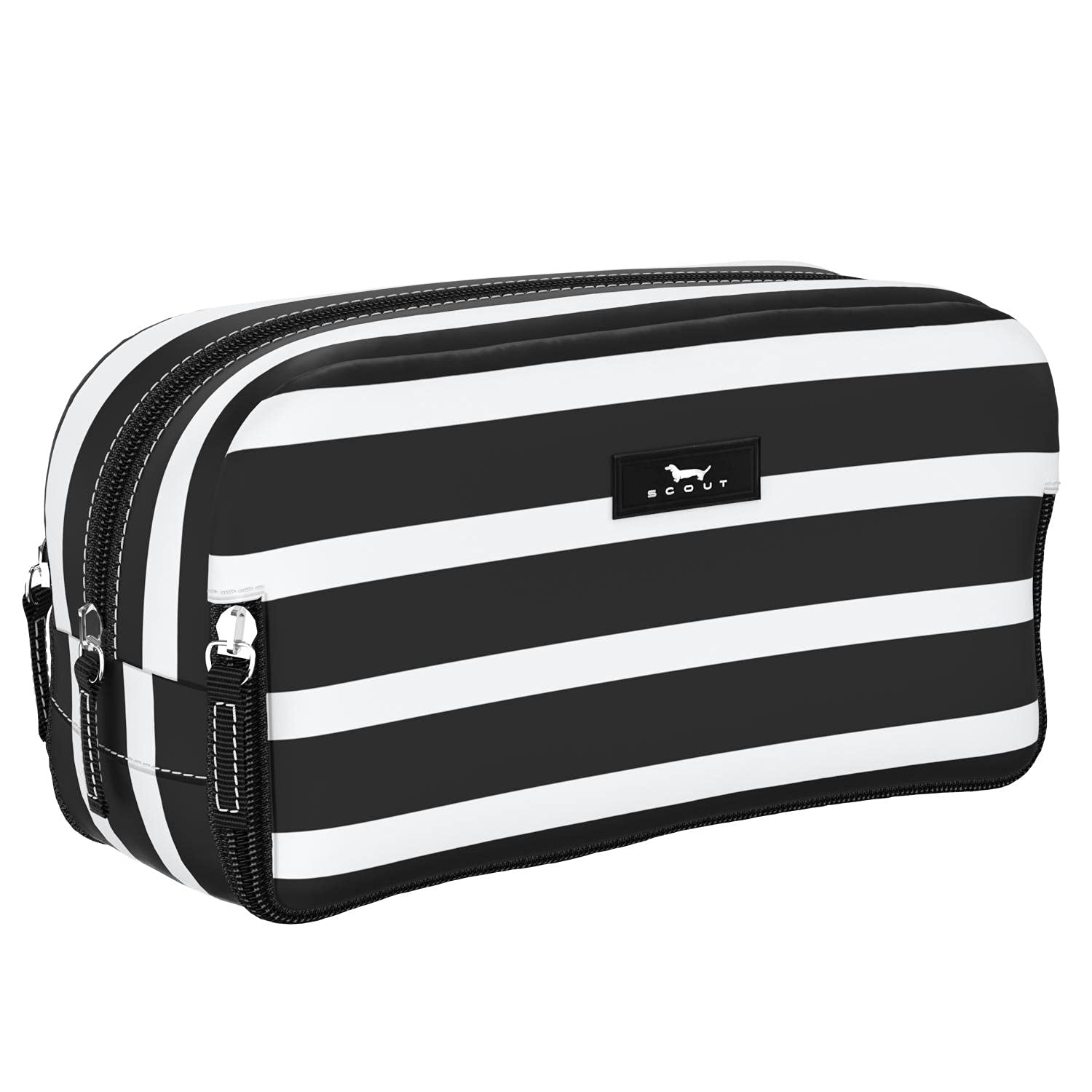 SCOUT 3-Way Cosmetic Bag - 3 Zipper Compartments - Fleetwood Black