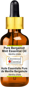 Greenwood Essential Pure Bergamot Mint Essential Oil (Mentha citrata) with Glass Dropper Steam Distilled 10ml (0.33 oz)