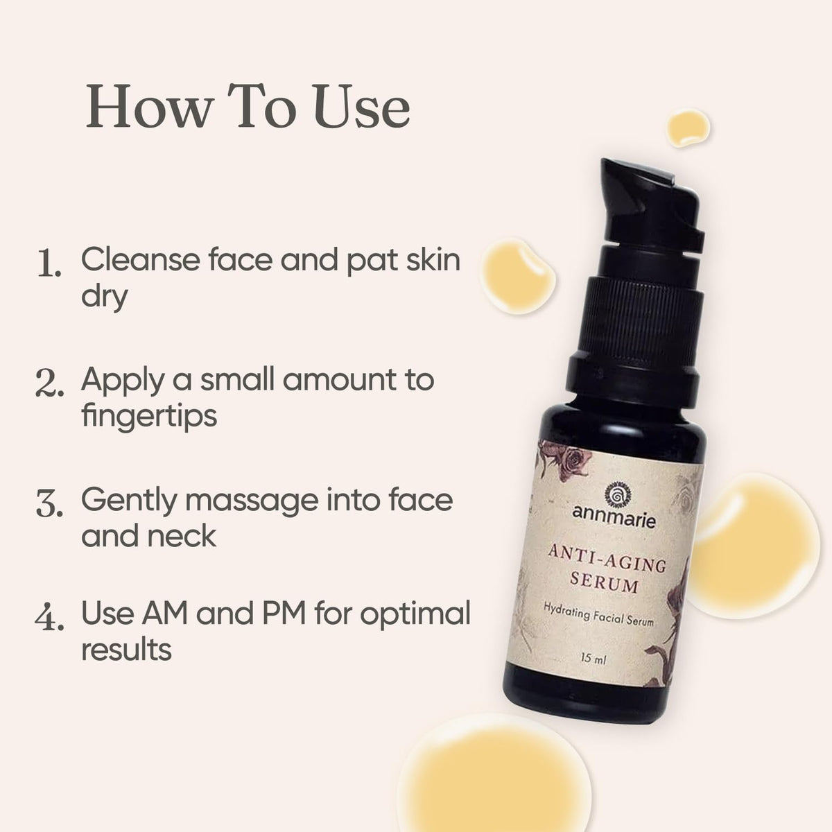 Annmarie Skin Care Anti Aging Serum, Travel Size, For Dry Skin & Fine Lines