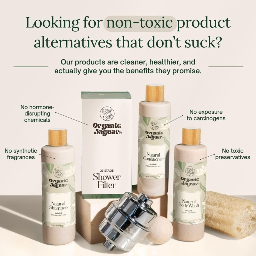 Organic Jaguar All Natural Jasmine Conditioner for Hair Care, Sulfate Free Conditioner, Vitamin E, Castor, Argan and Almond, For Hydrating All Hair, 13.5 fl oz
