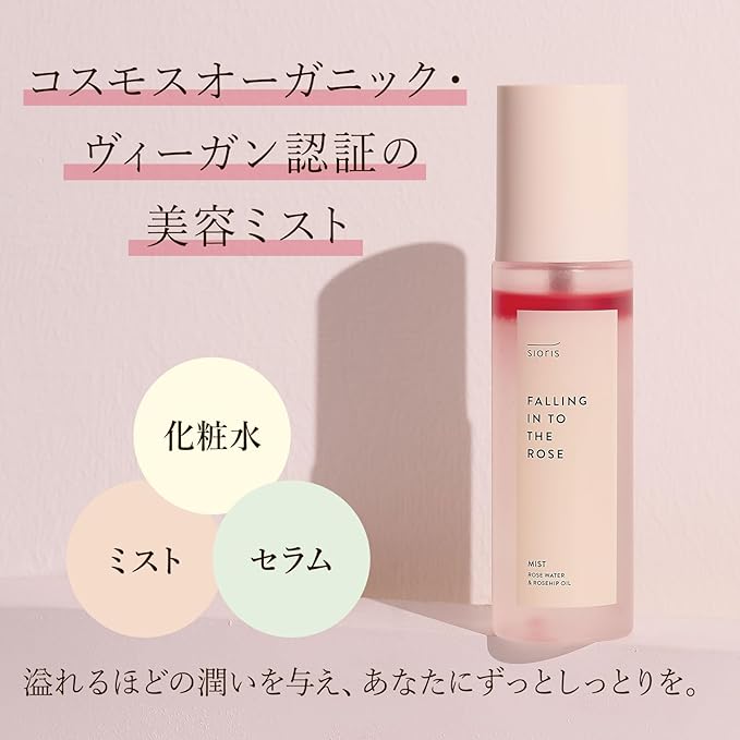 SIORIS Korean Hydrating Face Mist Rose Water Serum Spray for Sensitive Skin