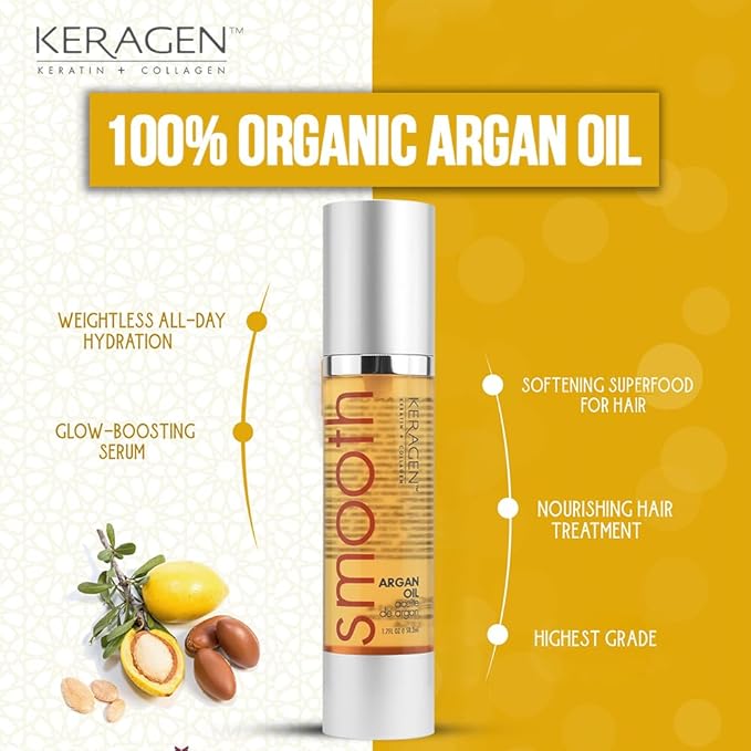 KERAGEN Hair Serum Deep Repair & Protection Treatment | The Ultimate Hair Shield for Instantly Brilliant, Smooth, Resilient Hair, Fully Protected from Styling Damage (1.7 Oz)