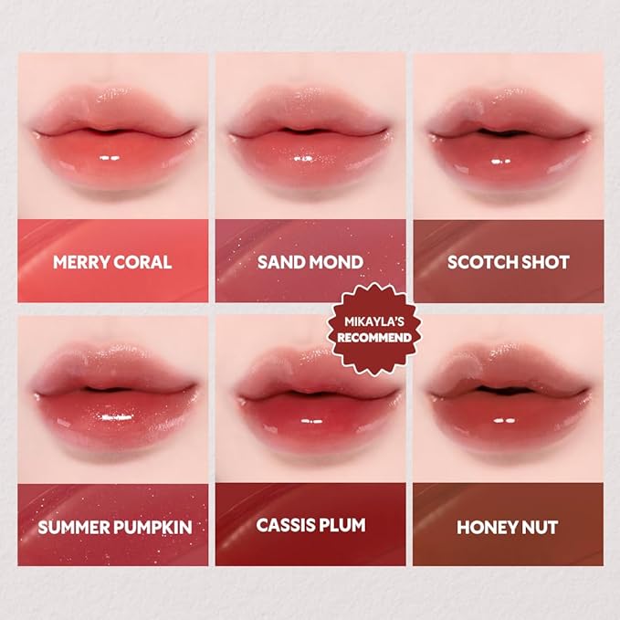 TIRTIR [*Mini Size Waterism Tinted Lip Gloss #24 Lovably, 0.06 Fl Oz – Kiss Ready Lipgloss, 12H Long Lasting Non Sticky Natural Tinted Glow Korean Multiuse Cheek and Lip Tint for Women gift