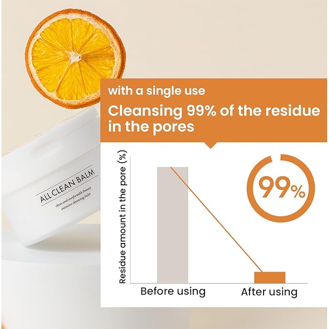 HEIMISH All Clean Balm Mandarin, Cleansing Balm, Waterproof Eye Makeup Remover, Oil Cleanser, Face Wash, Double Cleanse, Ceramide, Vegan, For Sensitive Skin, Korean Skincare, 4.0 fl oz / 120ml