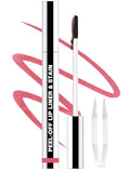 QCMME Lip Liner Stain Peel Off with Tweezer, Long Lasting Matte Lip Tattoo, Highly Pigmented Color Lip Tint Makeup, Waterproof, Transfer-proof Lipstain for Women, for All Skin Types Cool Rose