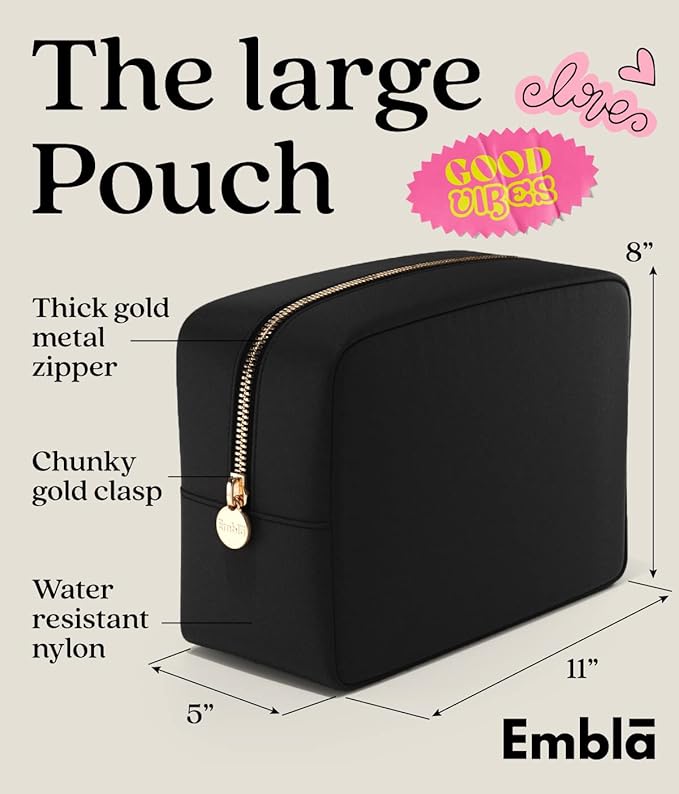 Makeup Bag for Women, Travel Cosmetic Organizer, Waterproof Toiletry Pouch