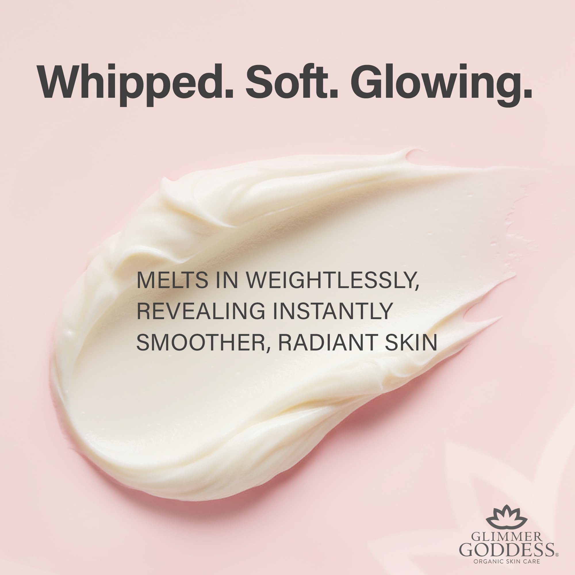 GLIMMER GODDESS Organic Whipped Body Butter Cream - with Shea & Cocoa Butter, Almonds & Coconut Oil - Rosemary Mint Body Butter, 8oz