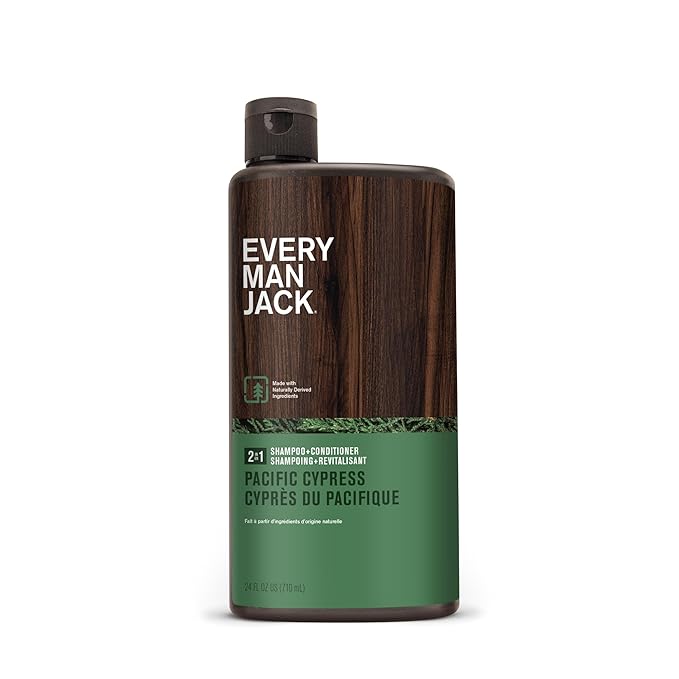 Every Man Jack Men's Shampoo & Conditioner 2-in-1, Pacific Cypress, 24 oz