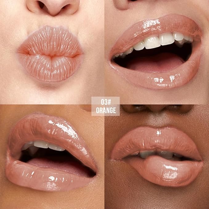 Houksouml Color-Changing Lip Balm, Moisturizing Hydrating Tinted Lip Balm for Dry Lips, Long-Lasting Nourishing Lipstick, Glossy Lip Tint, Lip Care for Smooth, Soft Lips.3#