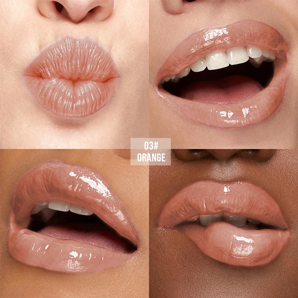 Houksouml Color-Changing Lip Balm, Moisturizing Hydrating Tinted Lip Balm for Dry Lips, Long-Lasting Nourishing Lipstick, Glossy Lip Tint, Lip Care for Smooth, Soft Lips.3#