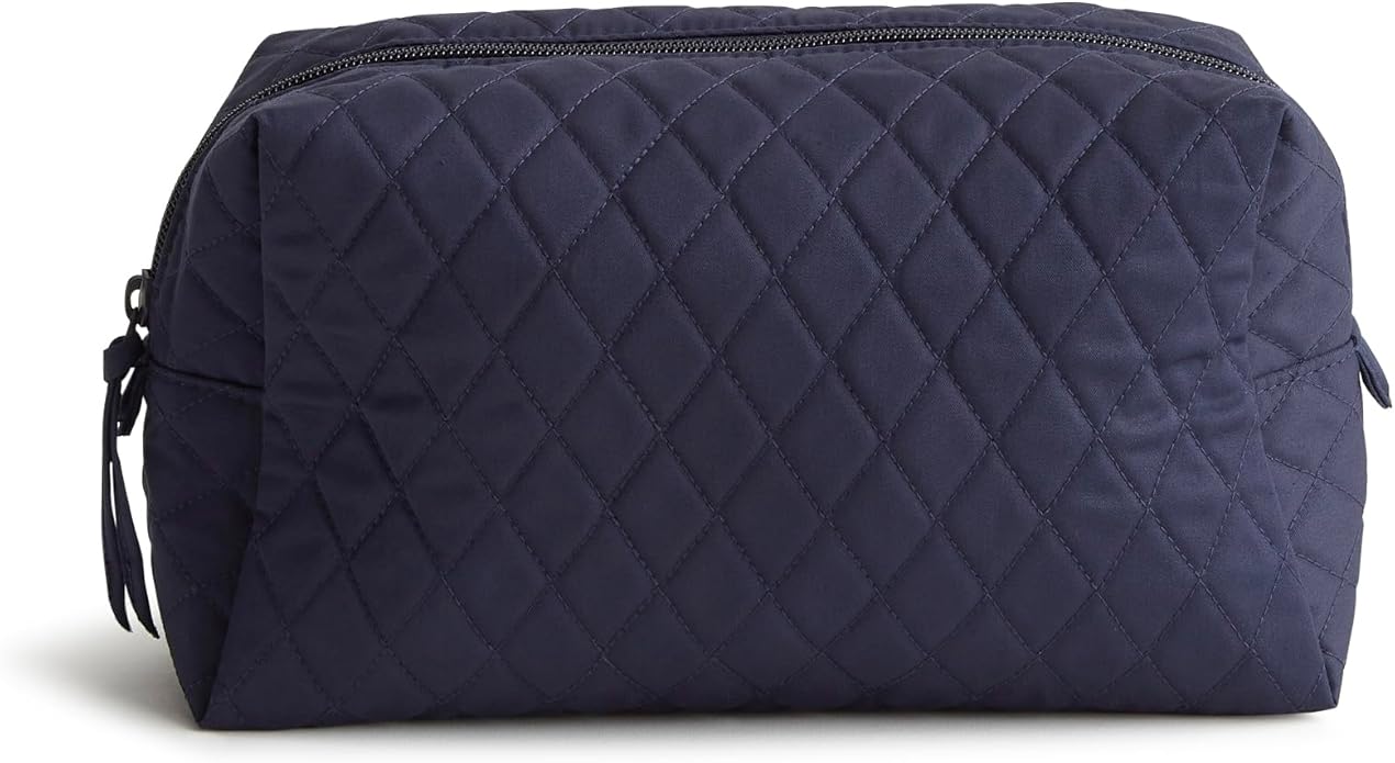 Vera Bradley Women's Premium Cotton Large Cosmetic, Peacoat, One Size