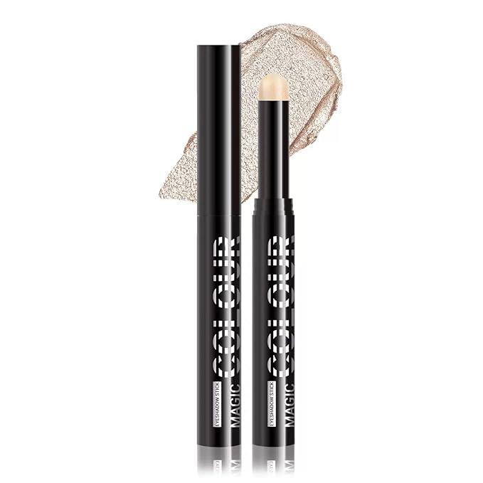 Hyesamyo Cream Light Gold Eyeshadow Stick - Smudge Proof Sweat Proof Eye Pencil - No Sharpener Needed Twist Up - Long Wearing Vibrant Matte & Shimmer - Crease Resistant Eye Makeup (10#)