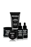 Brickell Men's Complete Defense Anti Aging Routine, Night Face Cream, Day & Night Serum, Facial Moisturizer w/SPF & Eye Cream, With Hyaluronic Acid, Peptides, and Vitamin C, Scented