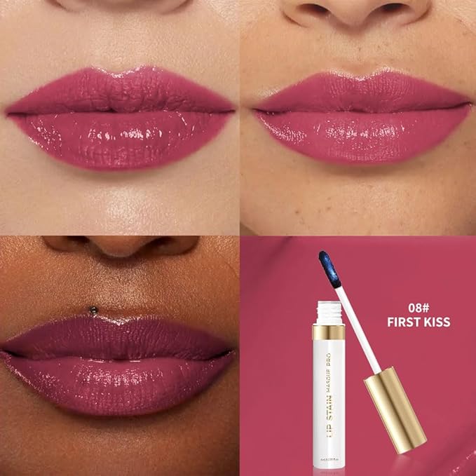 Lip Liner - Peel Off Lip Stain | Long Lasting Matte Lip Tattoo | Transfer Proof, Hydrating Formula with Hyaluronic Acid & Vitamin E | Vegan & Cruelty-Free | for All Skin Types(8#vibrant pink)