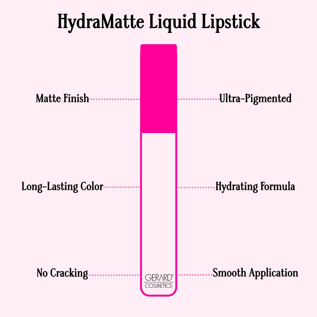 Gerard Cosmetics HydraMatte Liquid Lipstick Immortal, Red Matte Lip Stick, Long Lasting and Non Drying, Super Pigmented Fully Opaque Lip Color