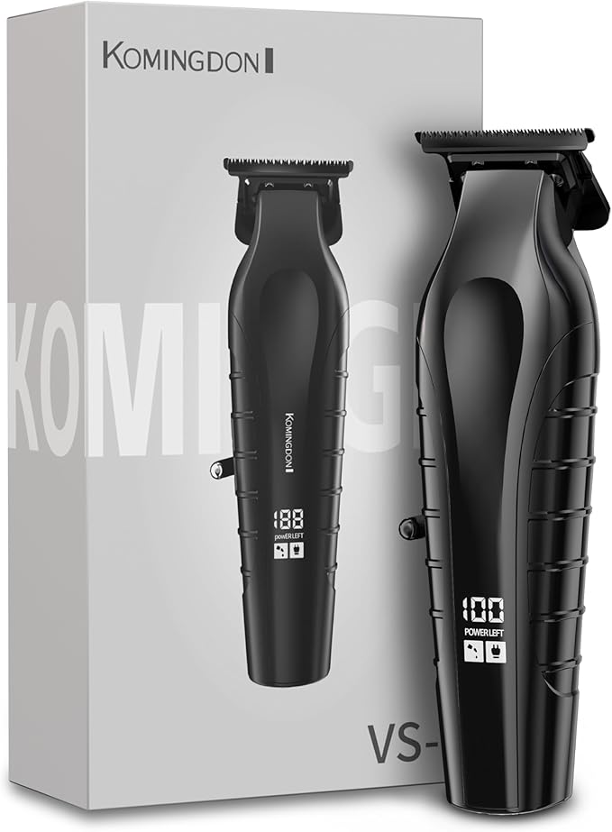 KOMINGDON Beard Trimmer for Men Professional,Liners Trimmer Hair Clippers, Precision Edgers Barber Clippers,Zero Gapped T-Blade Hair Trimmer Kit with LCD Display, Hair Cutting Mustache Facial