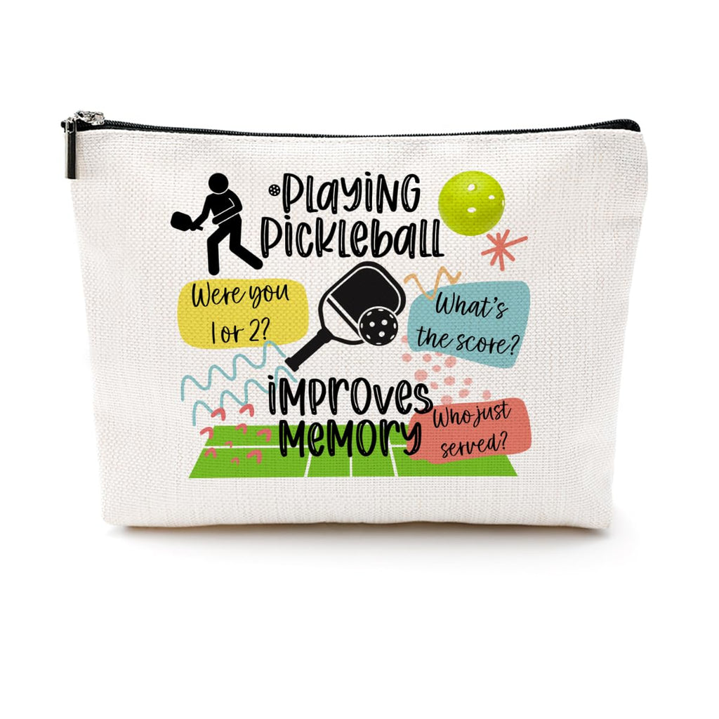 CQM Pickleball Gifts Funny Makeup Bag Pickleball Accessories Cosmetic Bag Pickleball Zipper Pouch Pickleball Lover Gifts for Women Lovers Player Coaches Grandma Mom Christmas Birthday Gifts